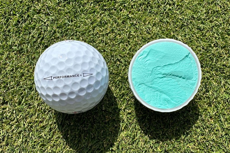 Kirkland Signature V3.0 golf ball cut through