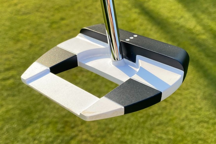 The Odyssey Ai-One Square 2 Square Jailbird putter has a built-in forward press