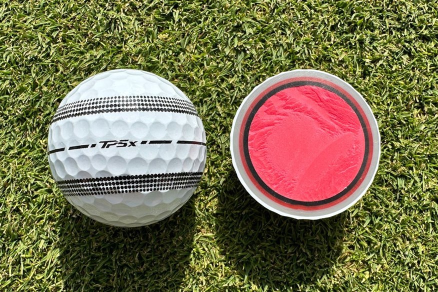 TaylorMade TP5x golf ball cut through