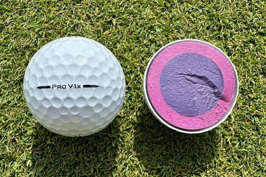 Titleist Pro V1x golf ball cut through
