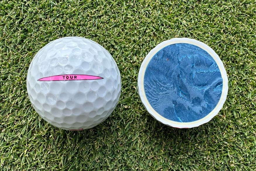 Vice Tour golf ball cut through